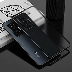 Vivo X70 5G用極薄ソフトケース シリコンケース 耐衝撃 全面保護 クリア透明 AN1 Vivo ブラック