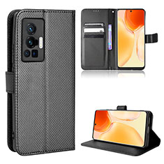 Vivo X70 Pro 5G用手帳型 レザーケース スタンド カバー BY1 Vivo ブラック