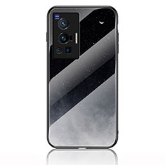Vivo X70 Pro 5G用ハイブリットバンパーケース プラスチック パターン 鏡面 カバー LS2 Vivo グレー