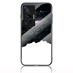 Vivo X70 Pro 5G用ハイブリットバンパーケース プラスチック パターン 鏡面 カバー LS2 Vivo ブラック