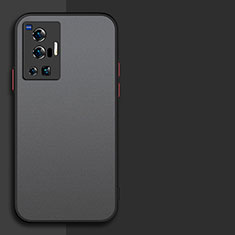 Vivo X70 Pro 5G用ハイブリットバンパーケース クリア透明 プラスチック カバー Vivo ブラック