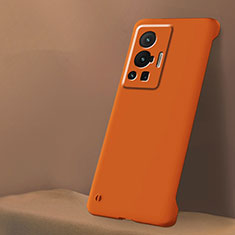 Vivo X70 Pro 5G用ハードケース プラスチック 質感もマット フレームレス カバー Vivo オレンジ