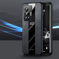 Vivo X70 Pro 5G用シリコンケース ソフトタッチラバー レザー柄 カバー PB1 Vivo ブラック