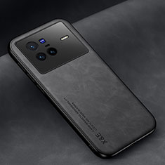 Vivo X80 5G用ケース 高級感 手触り良いレザー柄 DY2 Vivo ブラック