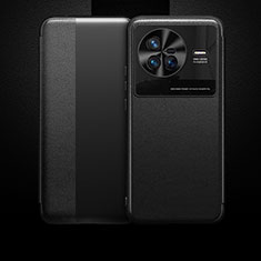 Vivo X80 5G用手帳型 レザーケース スタンド カバー L01 Vivo ブラック