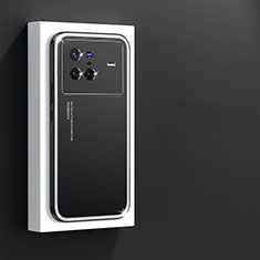 Vivo X80 5G用ケース 高級感 手触り良い アルミメタル 製の金属製 兼シリコン カバー JL1 Vivo ブラック