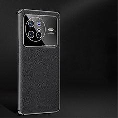 Vivo X80 5G用ケース 高級感 手触り良いレザー柄 JB2 Vivo ブラック