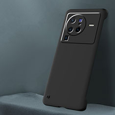 Vivo X80 Pro 5G用ハードケース プラスチック 質感もマット フレームレス カバー Vivo ブラック