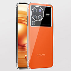 Vivo X80 Pro 5G用ハードカバー クリスタル クリア透明 フレームレス Vivo クリア