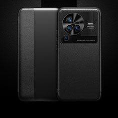 Vivo X80 Pro 5G用手帳型 レザーケース スタンド カバー L01 Vivo ブラック