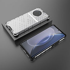 Vivo X90 5G用360度 フルカバー ハイブリットバンパーケース クリア透明 プラスチック カバー AM2 Vivo ホワイト