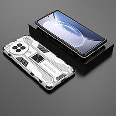 Vivo X90 5G用ハイブリットバンパーケース スタンド プラスチック 兼シリコーン カバー マグネット式 KC2 Vivo ホワイト