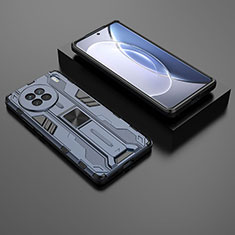 Vivo X90 5G用ハイブリットバンパーケース スタンド プラスチック 兼シリコーン カバー マグネット式 KC2 Vivo ネイビー