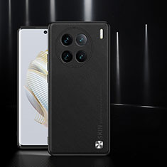 Vivo X90 5G用ケース 高級感 手触り良いレザー柄 S03 Vivo ブラック