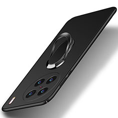 Vivo X90 5G用ハードケース プラスチック 質感もマット アンド指輪 マグネット式 S01 Vivo ブラック
