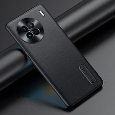 Vivo X90 5G用ケース 高級感 手触り良いレザー柄 JB3 Vivo ブラック