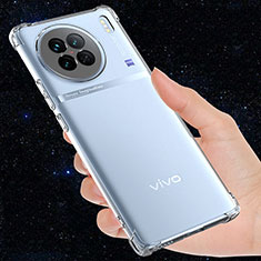 Vivo X90 5G用極薄ソフトケース シリコンケース 耐衝撃 全面保護 クリア透明 カバー Vivo クリア