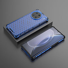 Vivo X90 Pro 5G用360度 フルカバー ハイブリットバンパーケース クリア透明 プラスチック カバー AM2 Vivo ネイビー