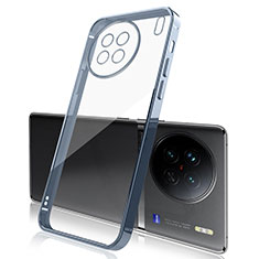 Vivo X90 Pro 5G用極薄ソフトケース シリコンケース 耐衝撃 全面保護 クリア透明 H03 Vivo ネイビー