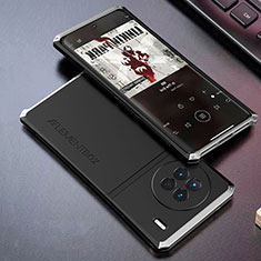 Vivo X90 Pro 5G用360度 フルカバー ケース 高級感 手触り良い アルミメタル 製の金属製 Vivo シルバー・ブラック