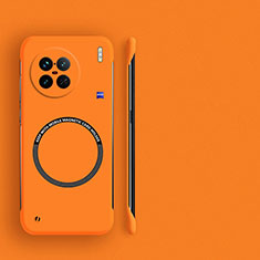 Vivo X90 Pro+ Plus 5G用ハードケース プラスチック 質感もマット フレームレス カバー Mag-Safe 磁気 Magnetic Vivo オレンジ