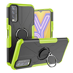 Vivo Y20s G用ハイブリットバンパーケース プラスチック アンド指輪 マグネット式 JX1 Vivo グリーン