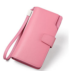 Samsung Galaxy Mini S5570用ハンドバッグ ポーチ 財布型ケース レザー ユニバーサル H38 ピンク
