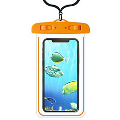 HTC U Play用完全防水ケース ドライバッグ ユニバーサル W08 オレンジ