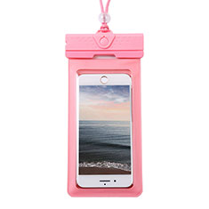 Huawei G Play Mini用完全防水ケース ドライバッグ ユニバーサル W17 ピンク