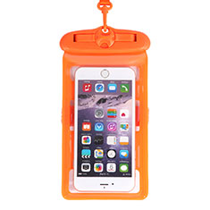 Wiko Selfy用完全防水ケース ドライバッグ ユニバーサル W18 オレンジ