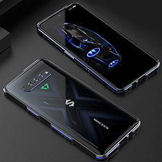 Xiaomi Black Shark 4S Pro 5G用ケース 高級感 手触り良い アルミメタル 製の金属製 バンパー カバー S01 Xiaomi ネイビー・ブラック