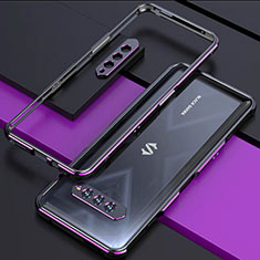 Xiaomi Black Shark 4S Pro 5G用ケース 高級感 手触り良い アルミメタル 製の金属製 バンパー カバー Xiaomi パープル