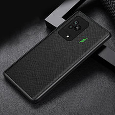 Xiaomi Black Shark 5 5G用ハイブリットバンパーケース 高級感 手触り良いレザー柄 兼プラスチック Xiaomi ブラック