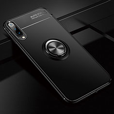 Xiaomi CC9e用極薄ソフトケース シリコンケース 耐衝撃 全面保護 アンド指輪 マグネット式 バンパー Xiaomi ブラック