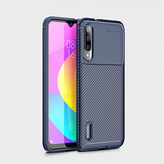 Xiaomi CC9e用シリコンケース ソフトタッチラバー ツイル カバー S01 Xiaomi ネイビー