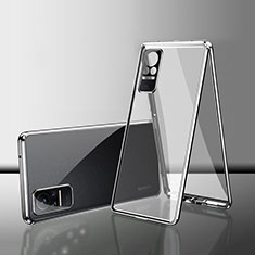 Xiaomi Civi 1S 5G用ケース 高級感 手触り良い アルミメタル 製の金属製 360度 フルカバーバンパー 鏡面 カバー Xiaomi シルバー