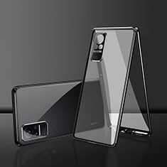 Xiaomi Civi 1S 5G用ケース 高級感 手触り良い アルミメタル 製の金属製 360度 フルカバーバンパー 鏡面 カバー Xiaomi ブラック