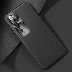 Xiaomi Mi 10用ケース 高級感 手触り良いレザー柄 R01 Xiaomi ブラック