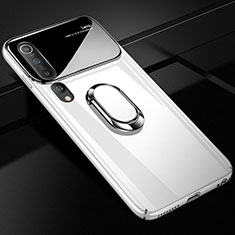 Xiaomi Mi 10用ハードケース プラスチック 質感もマット アンド指輪 マグネット式 P01 Xiaomi ホワイト