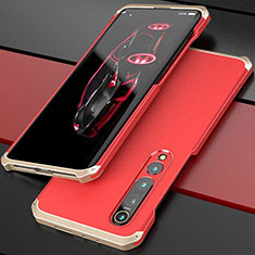 Xiaomi Mi 10用ケース 高級感 手触り良い アルミメタル 製の金属製 カバー Xiaomi ゴールド・レッド