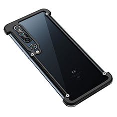 Xiaomi Mi 10用ケース 高級感 手触り良い アルミメタル 製の金属製 バンパー カバー A01 Xiaomi ブラック
