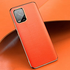 Xiaomi Mi 10 Lite用ケース 高級感 手触り良いレザー柄 S03 Xiaomi オレンジ