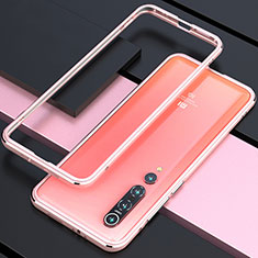 Xiaomi Mi 10 Pro用ケース 高級感 手触り良い アルミメタル 製の金属製 バンパー カバー T01 Xiaomi ピンク