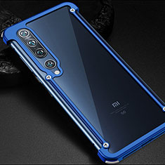 Xiaomi Mi 10 Pro用ケース 高級感 手触り良い アルミメタル 製の金属製 バンパー カバー Xiaomi ネイビー