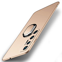 Xiaomi Mi 10 Ultra用ハードケース プラスチック 質感もマット アンド指輪 マグネット式 A01 Xiaomi ゴールド