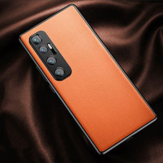 Xiaomi Mi 10 Ultra用ケース 高級感 手触り良いレザー柄 Xiaomi オレンジ