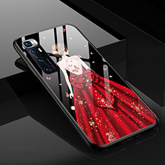 Xiaomi Mi 10 Ultra用ハイブリットバンパーケース プラスチック ドレスガール ドレス少女 鏡面 カバー Xiaomi ブラック