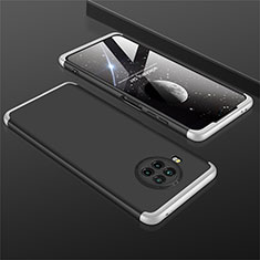 Xiaomi Mi 10i 5G用ハードケース プラスチック 質感もマット 前面と背面 360度 フルカバー M01 Xiaomi シルバー・ブラック