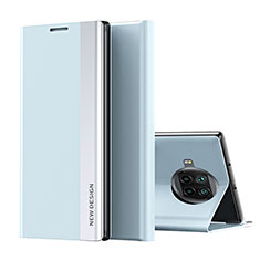 Xiaomi Mi 10i 5G用手帳型 レザーケース スタンド カバー Q01H Xiaomi ブルー