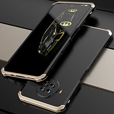 Xiaomi Mi 10i 5G用360度 フルカバー ケース 高級感 手触り良い アルミメタル 製の金属製 Xiaomi ゴールド・ブラック